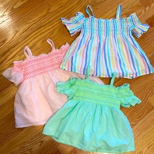 3 Cat and Jack girls tops